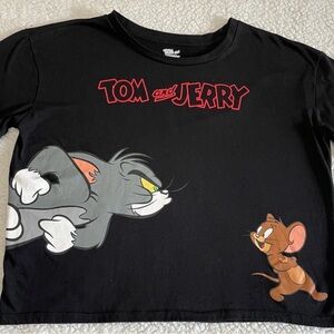 Tom and Jerry Black Kids T-Shirt